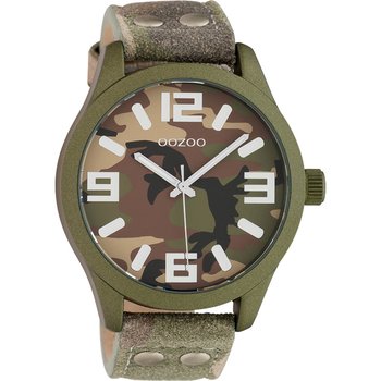 OOZOO Timepieces Camo Leather Strap