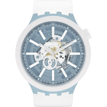 SWATCH Big Bold Bioceramic Whice with White Silicone Strap