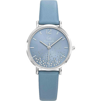 GO Mademoiselle Crystals Light Blue Leather Strap