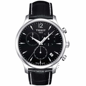 TISSOT T-Classic Tradition Chronograph Black Leather Strap