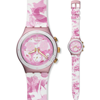 SWATCH Rose Jungle Flower Rubber Strap