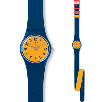 SWATCH CHECK ME OUT Two Tone Silicone Strap