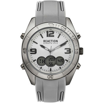 REACTION KENNETH COLE Sports Chronograph Grey Silicone Strap