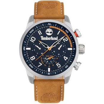 TIMBERLAND Forestdale Dual Time Brown Leather Strap
