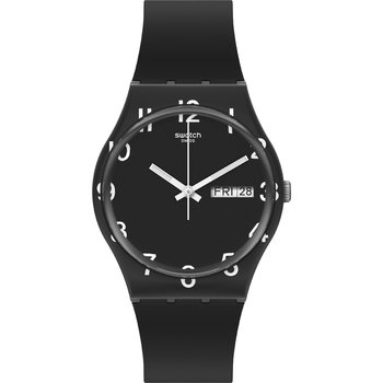 SWATCH Gents Over Black with Black Silicone Strap