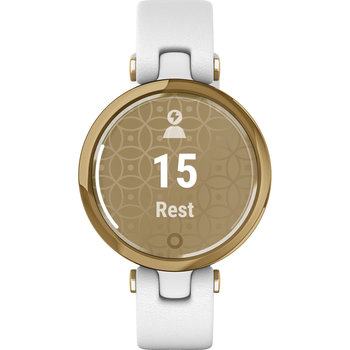 GARMIN Lily™ Classic Light Gold & White Leather Band