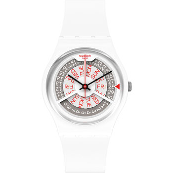 SWATCH Gents N-Igma Navy White Silicone Strap