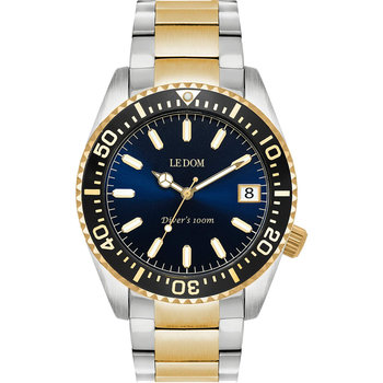 LEDOM Divers Two Tone Stainless Steel Bracelet