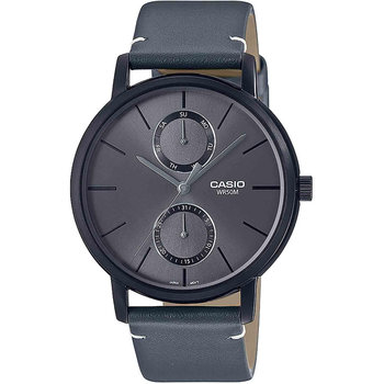 CASIO Collection Grey Leather Strap