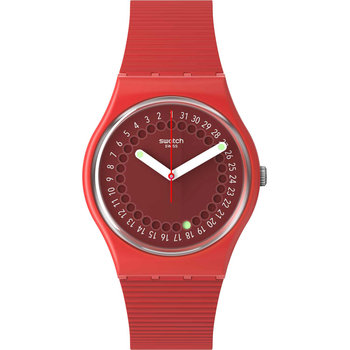 SWATCH Cycles In The Sun Red Silicone Strap
