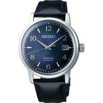 SEIKO Presage Cocktail Time Old Clock Automatic Blue Leather Strap
