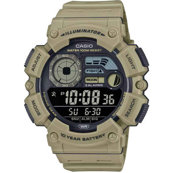 CASIO Collection Dual Time Chronograph Beige Plastic Strap
