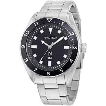 NAUTICA N83 Finn World Silver Stainless Steel Bracelet