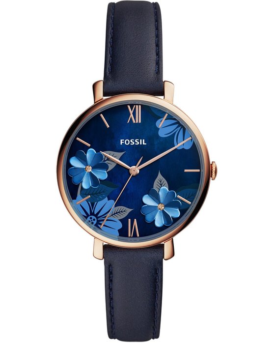 FOSSIL Jacqueline Blue Leather Strap