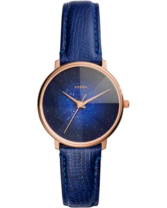 FOSSIL Prismatic Galaxy Blue Leather Strap