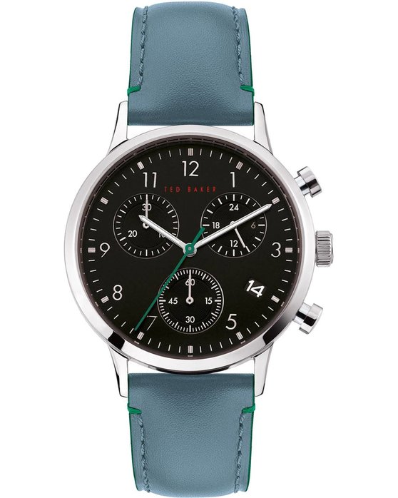 TED BAKER Cosmop Chronograph Light Blue Leather Strap