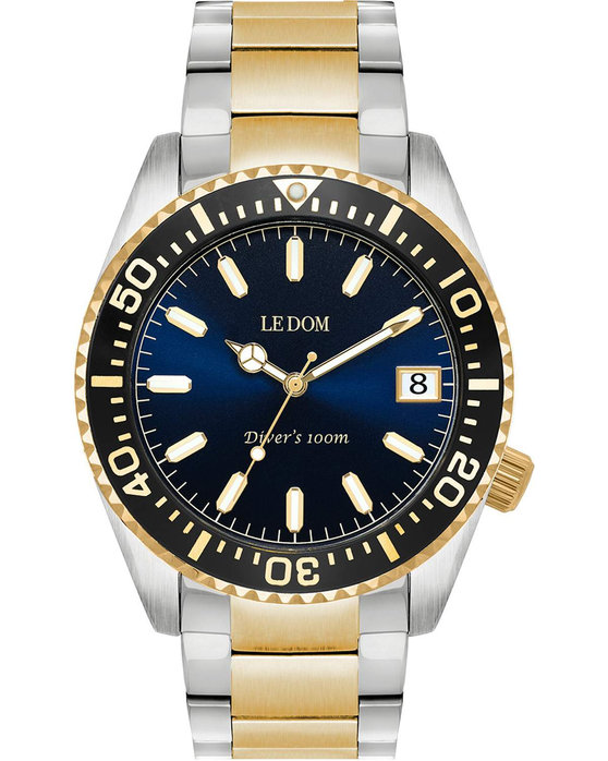 LEDOM Divers Two Tone Stainless Steel Bracelet