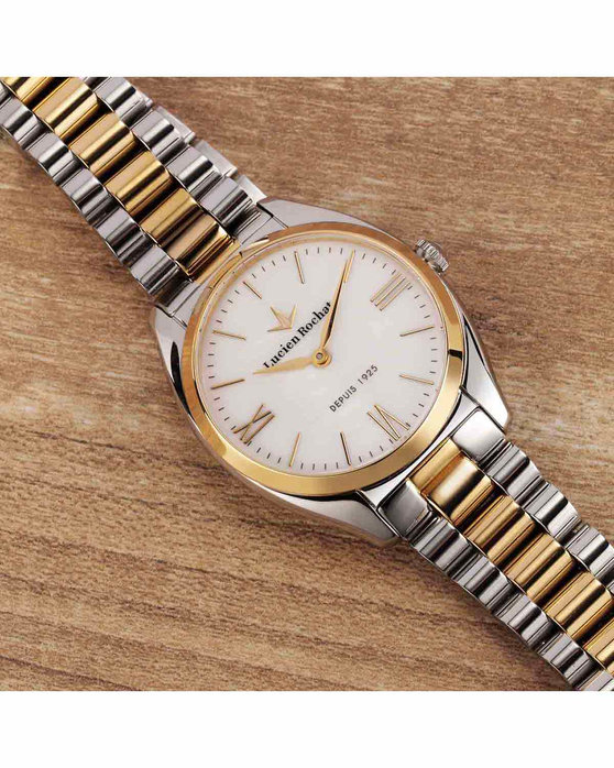 LUCIEN ROCHAT Mademoiselle Two Tone Stainless Steel Bracelet