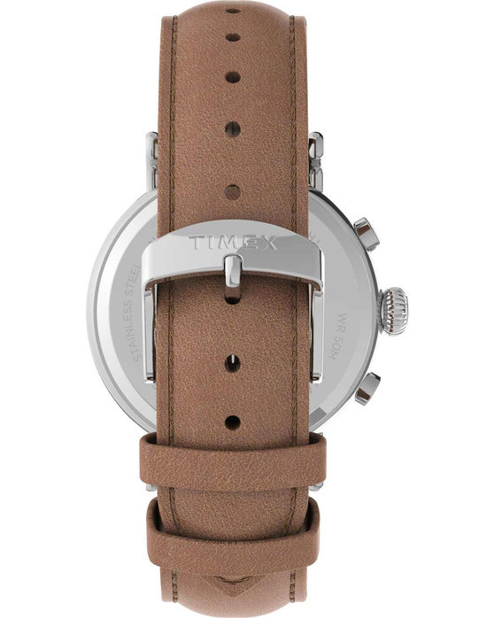 TIMEX Waterbury Chronograph Brown Leather Strap