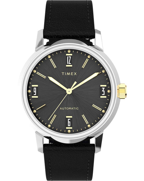 TIMEX Marlin Automatic Black Leather Strap