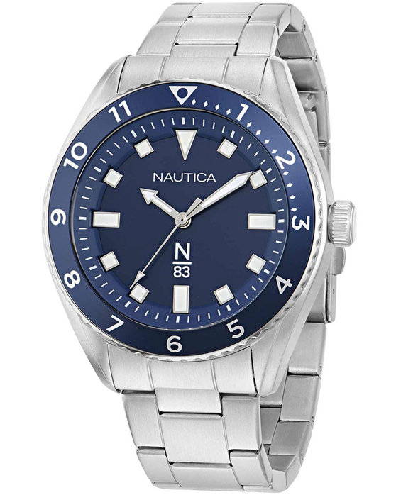 NAUTICA N83 Finn World Silver Stainless Steel Bracelet