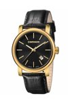 WENGER Urban Gold Black Leather Strap