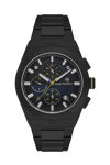 SERGIO TACCHINI Gents Dual Time Black Stainless Steel Bracelet