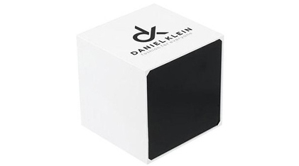 DANIEL KLEIN Crystals Black Leather Strap