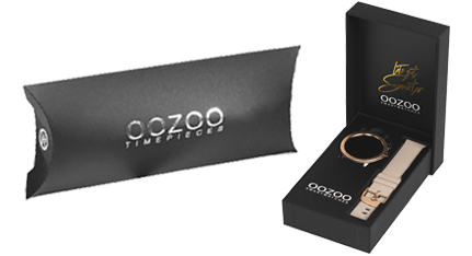OOZOO Steel Black Leather Strap