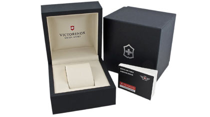 VICTORINOX FieldForce Chronograph Black Leather Strap