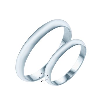 Wedding rings 14ct whitegold