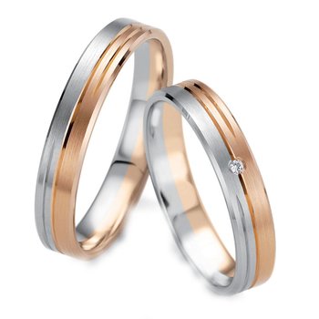 Wedding rings 8ct Pink Gold