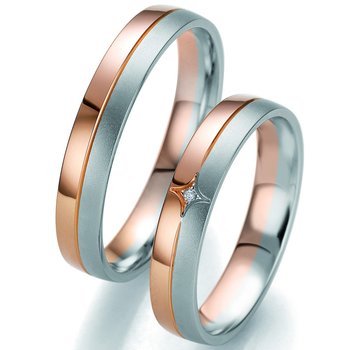 Wedding rings 8ct Pink Gold