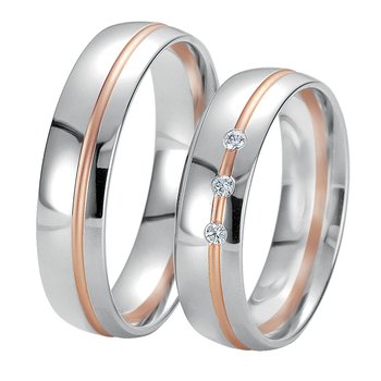 Wedding rings 8ct Pink Gold