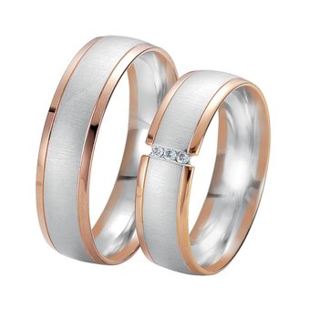 Wedding rings 8ct Pink Gold