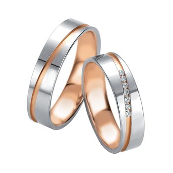 Wedding rings 14ct Pink Gold