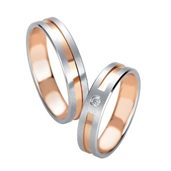 Wedding rings 14ct Pink Gold