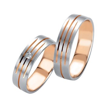 Wedding rings 14ct Pink Gold