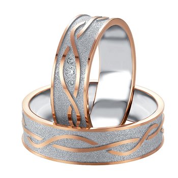 Wedding rings 14ct Pink Gold