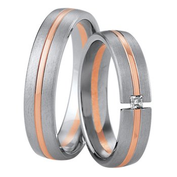 Wedding rings 8ct Pink Gold