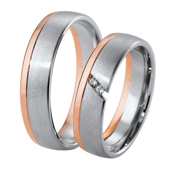 Wedding rings 8ct Pink Gold