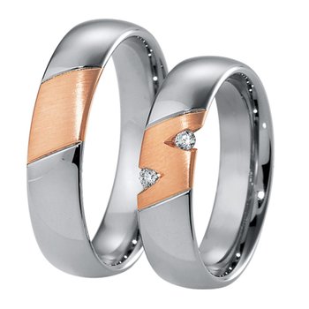 Wedding rings 8ct Pink Gold