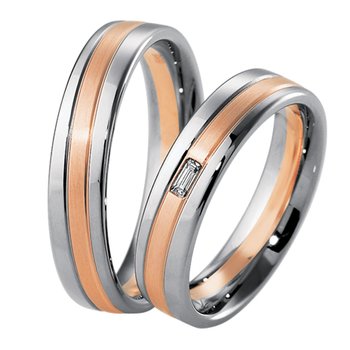 Wedding rings 8ct Pink Gold