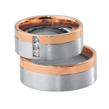 Wedding rings 8ct Pink Gold