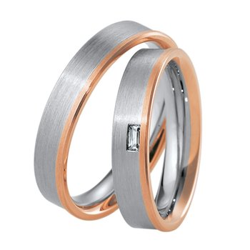 Wedding rings 8ct Pink Gold