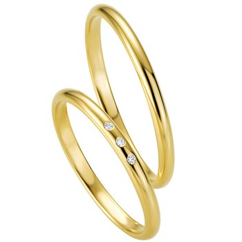 Wedding rings in 8ct Gold