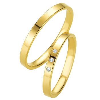 Wedding rings in 8ct Gold