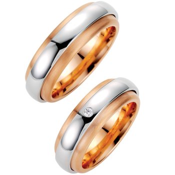 Wedding rings in 14ct Rose