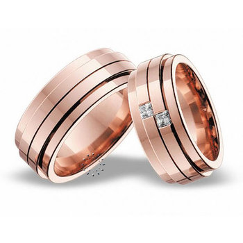 Wedding rings in 14ct Rose