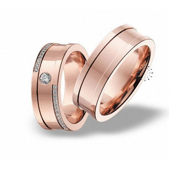 Wedding rings in 14ct Rose